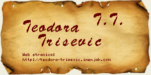 Teodora Trišević vizit kartica